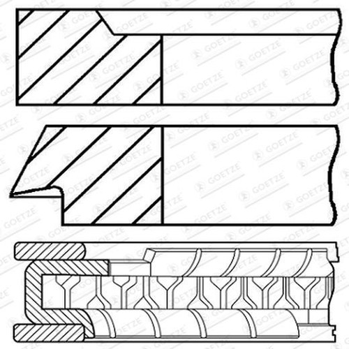 Goetze engine segments - engine, segments,