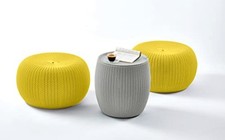 Urban Knit Pouf Set of 2 with
