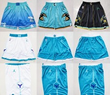 Adult S-3XL Charlotte Hornets Short Pants Stitched With Pocket
