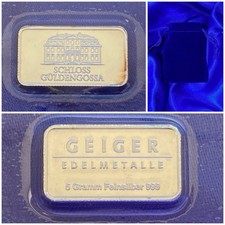 Lingot argent Pur 999 Geiger