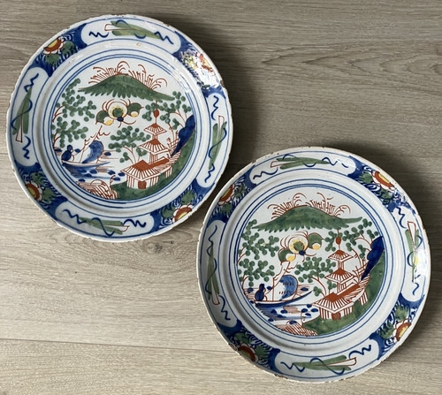 Lot assiettes faïence - 2,