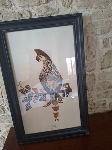 Art africain perroquet aile - art, en