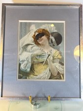 Reproduction Guillaume Seignac: Pierrot's Embrace Silver Wood Frame