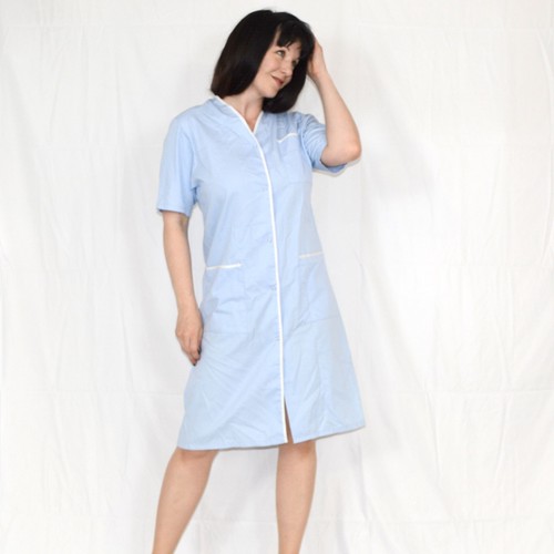 Robe vintage rétro bleu ciel - robe,
