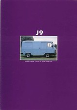 Peugeot J9 Van Minibus Pick-Up 1980-81 Original FRENCH Specification Brochure
