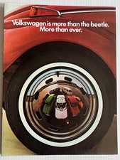 1971 Volkswagen Sales Brochure with Beetle, Karmann Ghia, Bus, Squareback, 411
