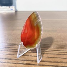 Tranche d’agate rouge