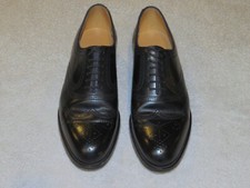 J.M. Weston 391 Black Calf Leather Balmoral Brogues US 7D JM 4.5 Box & Dust Bags