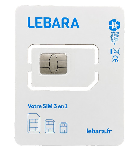 Carte sim lebara 1 - lebara, 3-en-1