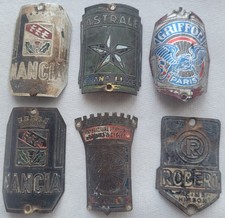 Joli Lot de 6 Plaques Fiscales de Vélo à classer