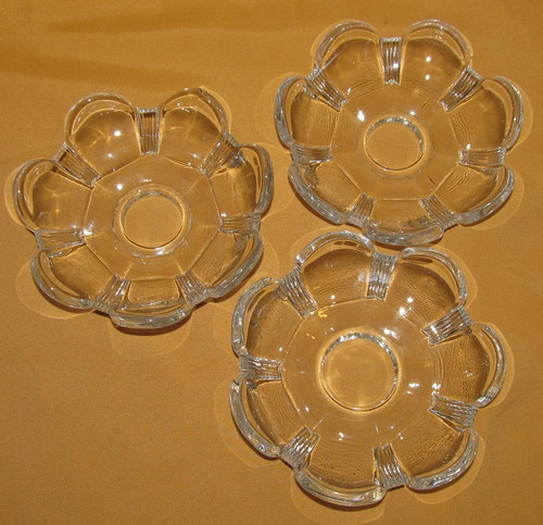 Lot bobèches en verre - 3,