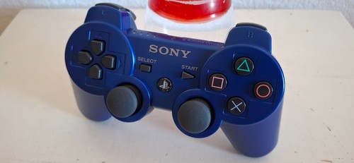Manette ps3 bleue - ps3, métallique