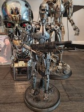 PROTOTYPE AOSHIMA T2 ENDOSKELETON DIE CAST STATUE 1/6 W CERTIFICATE + SIDESHOW B