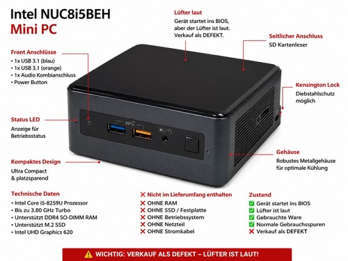 Intel nuc8i5beh mini - mini,