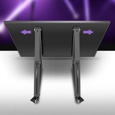 Meuble TV mobile à roulettes en acier pour expositions, conférences et