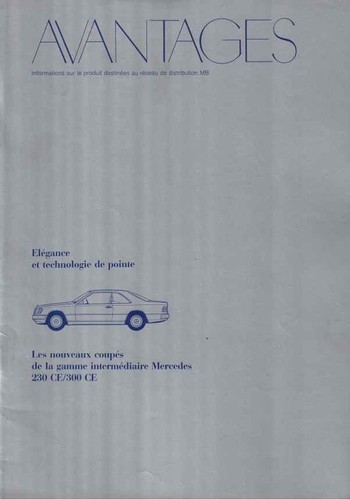 Brochure mercedes c124 coupé - brochure,