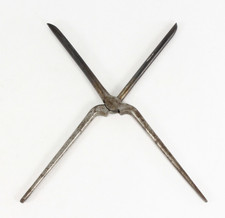 =  1870's Marcel Acier Paris France Steel Hair Curling Iron Tongs