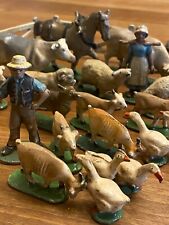 Antique Lead Characters & Animals Lot & Toy Kids & Miscellaneous & Farm