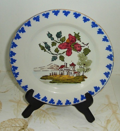 Assiette ancienne faïence - , de