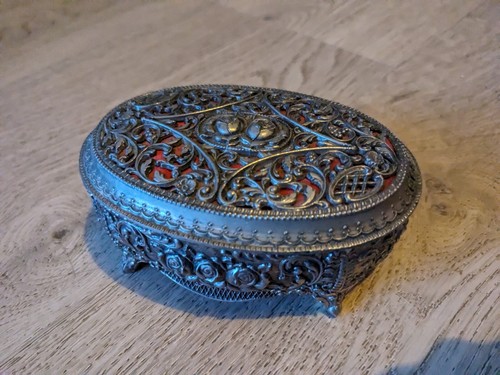 Boîte bijoux argentée - bijoux,