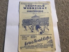 Sheffield Wednesday v Chesterfield Football Programme 19/4/1949.
