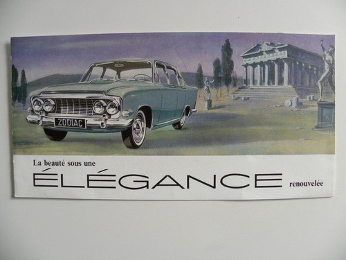 Petite brochure ford zodiac - ford,