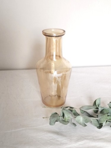 Vase verre soufflé irisé - verre,
