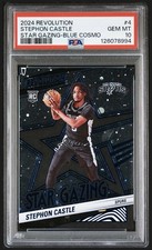 2024 PANINI REVOLUTION STAR GAZING BLUE COSMO STEPHON CASTLE /285 PSA 10 POP 2
