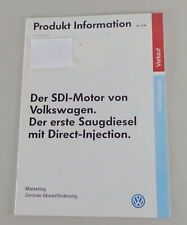 Product information/vehicle presentation VW SDI engine Golf III/3 + Vento 4/1995