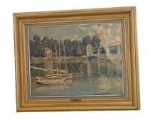 Claude Monet Framed Print Bridge at Argenteuil" Canvas