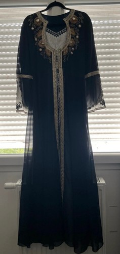 Caftan marocain brodé bleu - marocain,