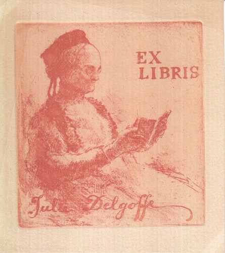 Exlibris livre art radierung - exlibris,