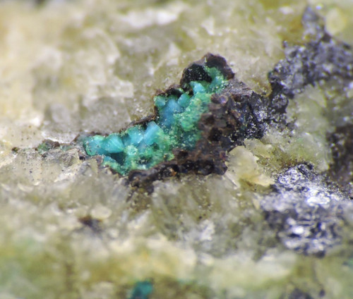 Tyrolite micromount mineral - micromount,