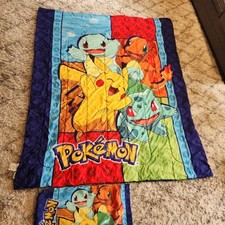Pokemon Comforter & Pillow Case Pikachu. Kids Reversible FULL 82" x 69" 2017
