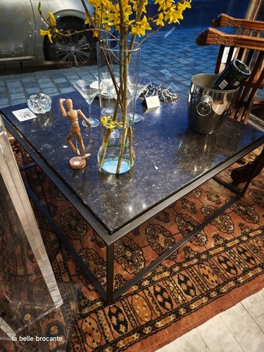 Table basse metal marbre - et,
