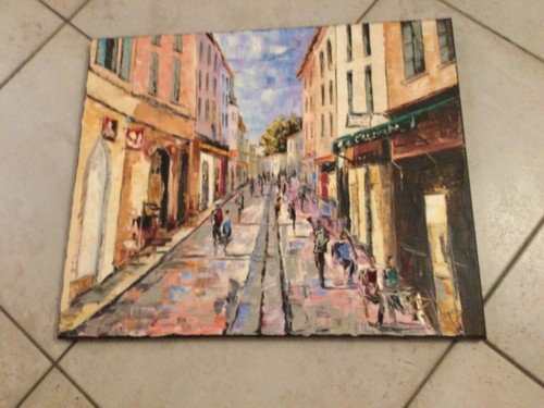 Huile sur toile 65x54 - ., olivier