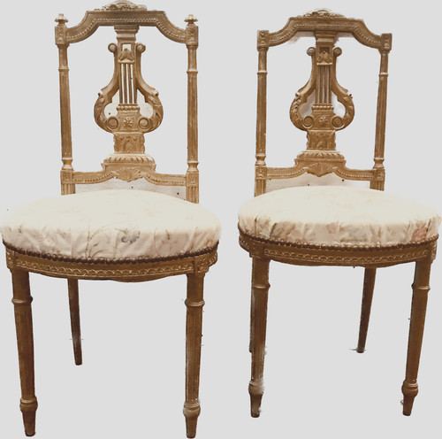 Paire chaises louis - louis, xvi