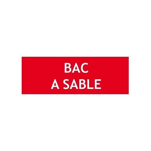 Panneau bac sable - bac, a