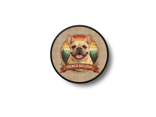 French bulldog embroidered - french,