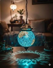 Plafonnier marocain en mosaïque turque luminaire suspendu lustre globe
