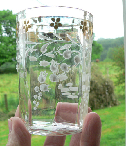 Ancien verre émaillé - ancien, à