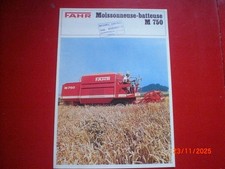 BROCHURE    PUBLICITAIRE   MOISSONNEUSE BATTEUSE   FAHR M 750