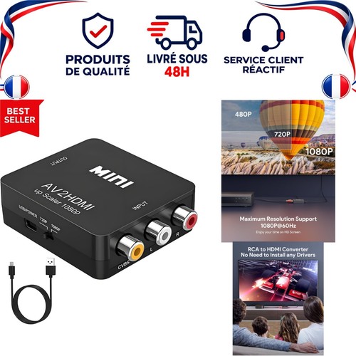 Convertisseur rca vers hdmi - convertisseur,