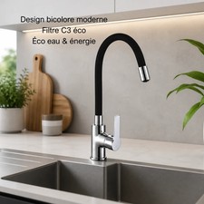 Mitigeur cuisine bec flexible