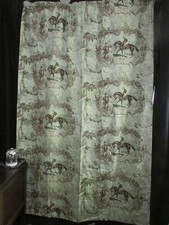 1 Fabric Gladiateur Horse Toile Curtain Panel 52" x 75"DOUBLE SIDED 6 available