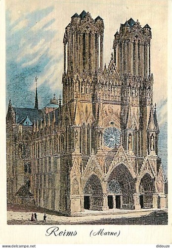 Carte postale reims - -,