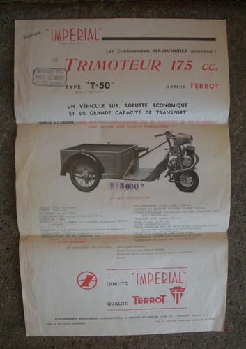 Affichette terrot trimoteur - affichette,
