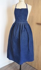 Antique Indigo Color Linen Workwear Apron No. 2
