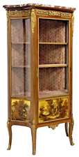 Antique Vitrine, Cabinet, French Louis XV Style, 'Vernis Martin',  E. 1900s!!