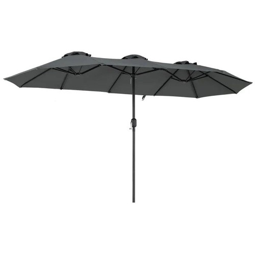 Parasol double avec manivelle